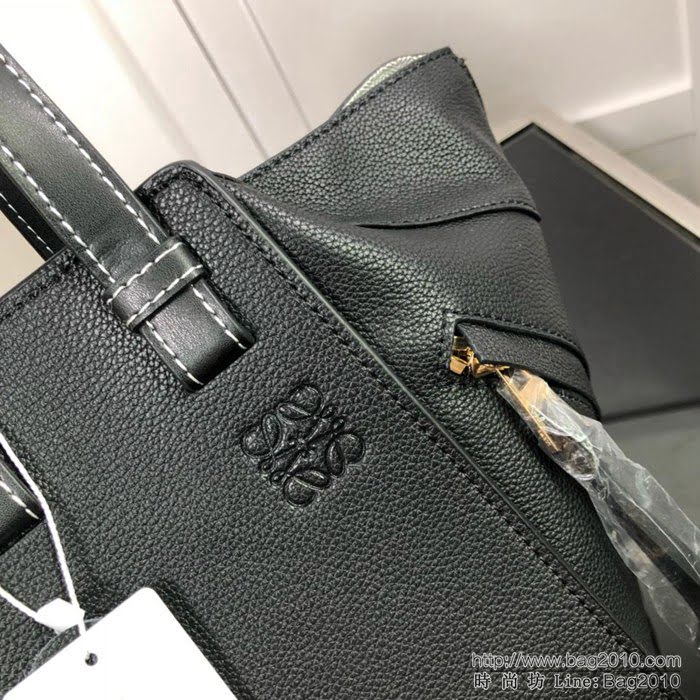 LOEWE羅意威 最新爆款 羅家Hammock系列 荔枝皮拼色 百搭款 小牛皮手提肩背包 0164  jdl1114